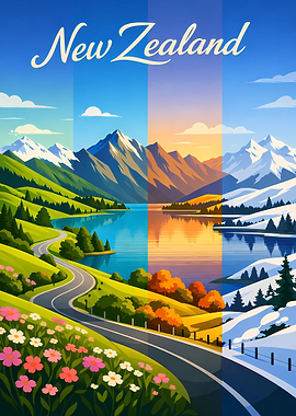 New Zealand Four Seasons Landscape