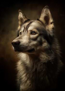 Portrait of an Alaskan Husky