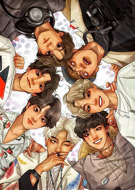 Stray Kids Portrait Illustration