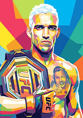 Charles Oliveira UFC Champion Pop Art