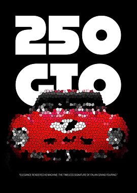 250 GTO Mosaic Car Art