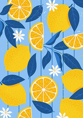 Sweet Morocco Lemon and Floral Pattern