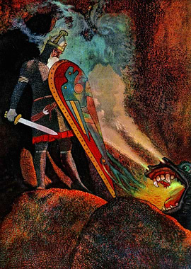 Beowulf and the Dragon