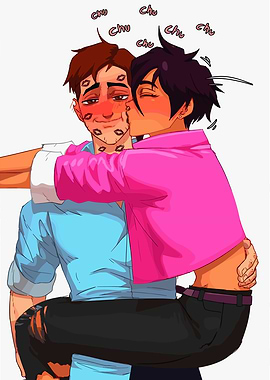 Cartoon Kissing Couple