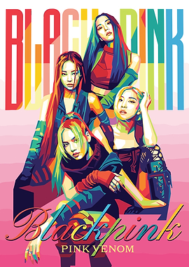 Blackpink Pink Venom Pop Art Poster