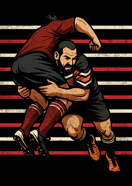 Rugby Tackle Illustration