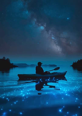 Kayaking under the Milky Way