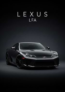 Black Lexus LFA poster