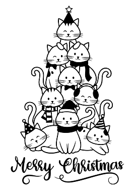Christmas Cats Tree