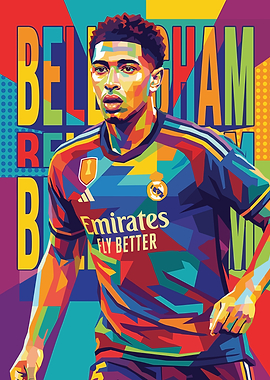 Jude Bellingham Pop Art Portrait