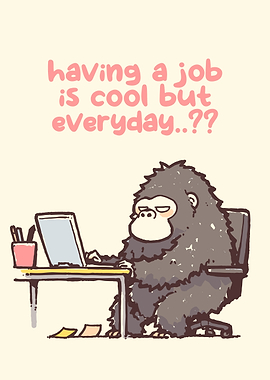Office Gorilla Cartoon