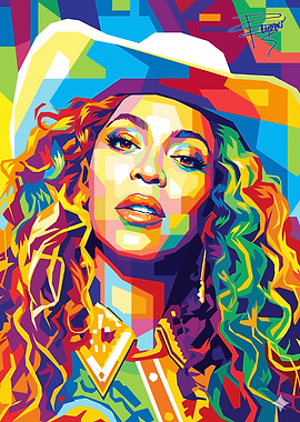 Beyonce Pop Art Portrait