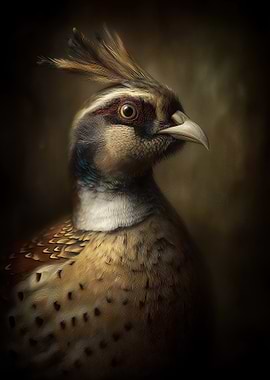 Detailed Portrait of a Quail