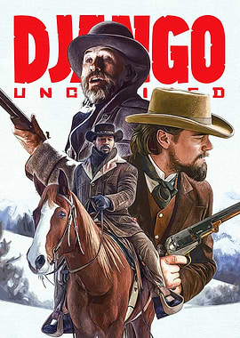 Django Unchained Movie Poster Art