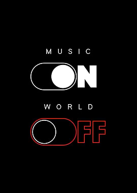 Music On World Off Graphic