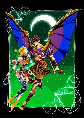 Winged Couple in Fantasy Setting