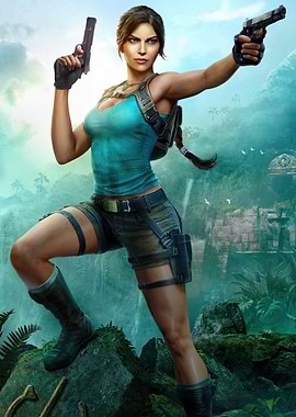Lara Croft with Guns