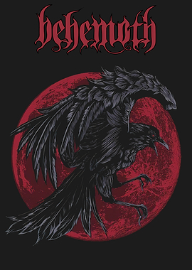 Behemoth Raven Blood Moon Art