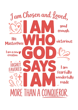 Inspirational Christian Affirmation Typography Art