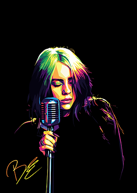 Billie Eilish Pop Art Portrait