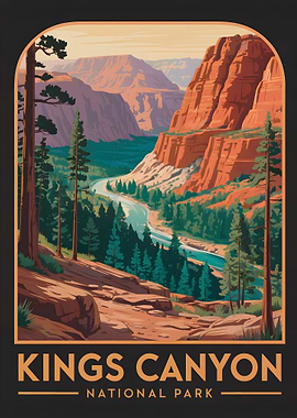 Kings Canyon National Park Illustration