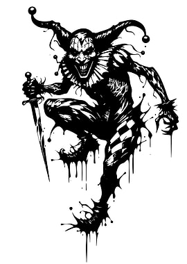 Evil Jester with Dagger