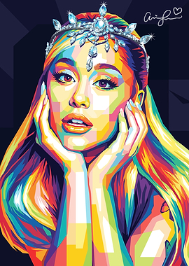Ariana Grande Pop Art Portrait