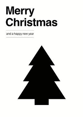 Minimalist Merry Christmas Tree Card