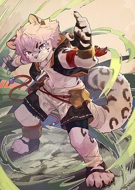 Anthropomorphic Snow Leopard Character Art