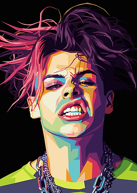 Yungblud Colorful Portrait