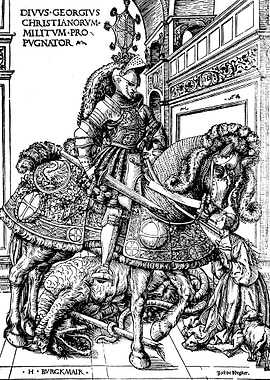Saint George and the Dragon Engraving