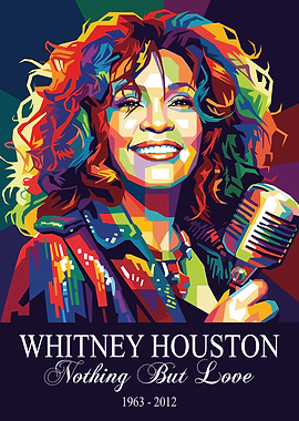 Whitney Houston Pop Art Portrait