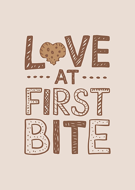 Love at First Bite Typography