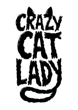 Crazy Cat Lady Text Art