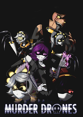 Murder Drones characters group shot