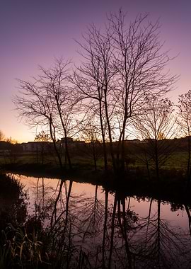 Sunset Reflection on Water