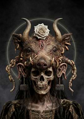 The Swine Queen - Cursed Folk Horror & Decay Art