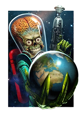 Mars Attacks! Alien Holding Earth