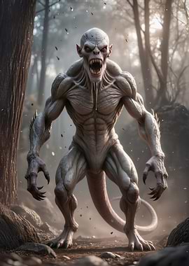 Terrifying Monster in Forest