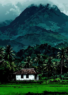 Tropical House Landscape