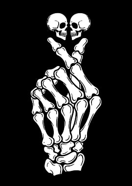 Skeleton Hand Love Sign