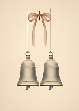 Two Bells with Ribbon
