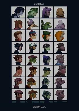 Gorillaz Demon Days Pixel Art