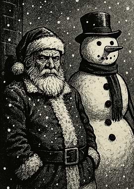 Noir Santa Snowman Partner Mystery