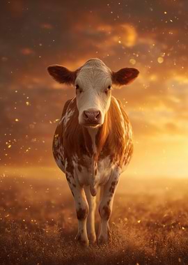 Cow in Golden Light