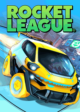 Rocket League Yellow Car Illustration