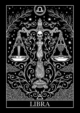 Libra Zodiac Sign Tarot Card