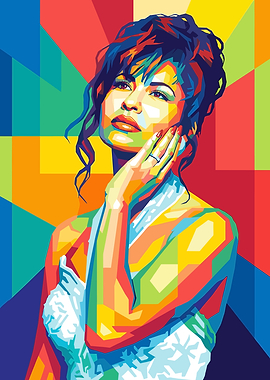 Colorful Selena Quintanilla Portrait