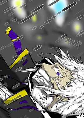 Anime Character in the Rain