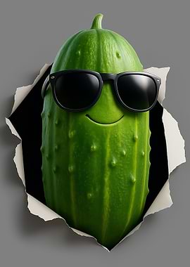 Cool Pickle with Sunglasses